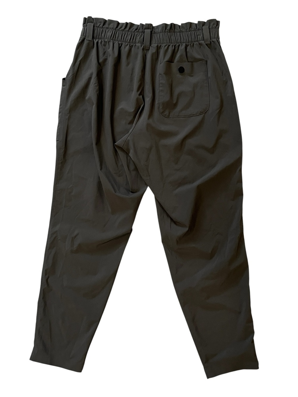 Athleta Skyline Paper Bag Waist Jogger Pants Olive Green Womens 10 - Picture 2 of 5